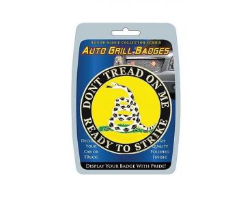 Auto/Grill Badge-Don't Tread on Me Ready To Strike